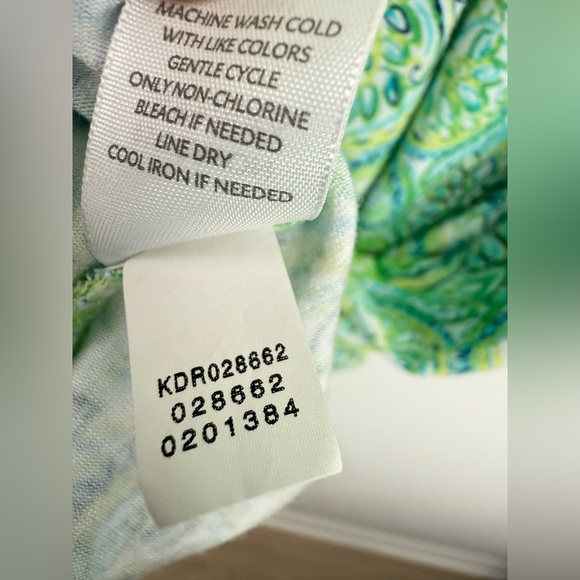 J. Jill Women’s Paisley Midi Dress Size LP Green Blue Sleeveless Stretch - Picture 10 of 13